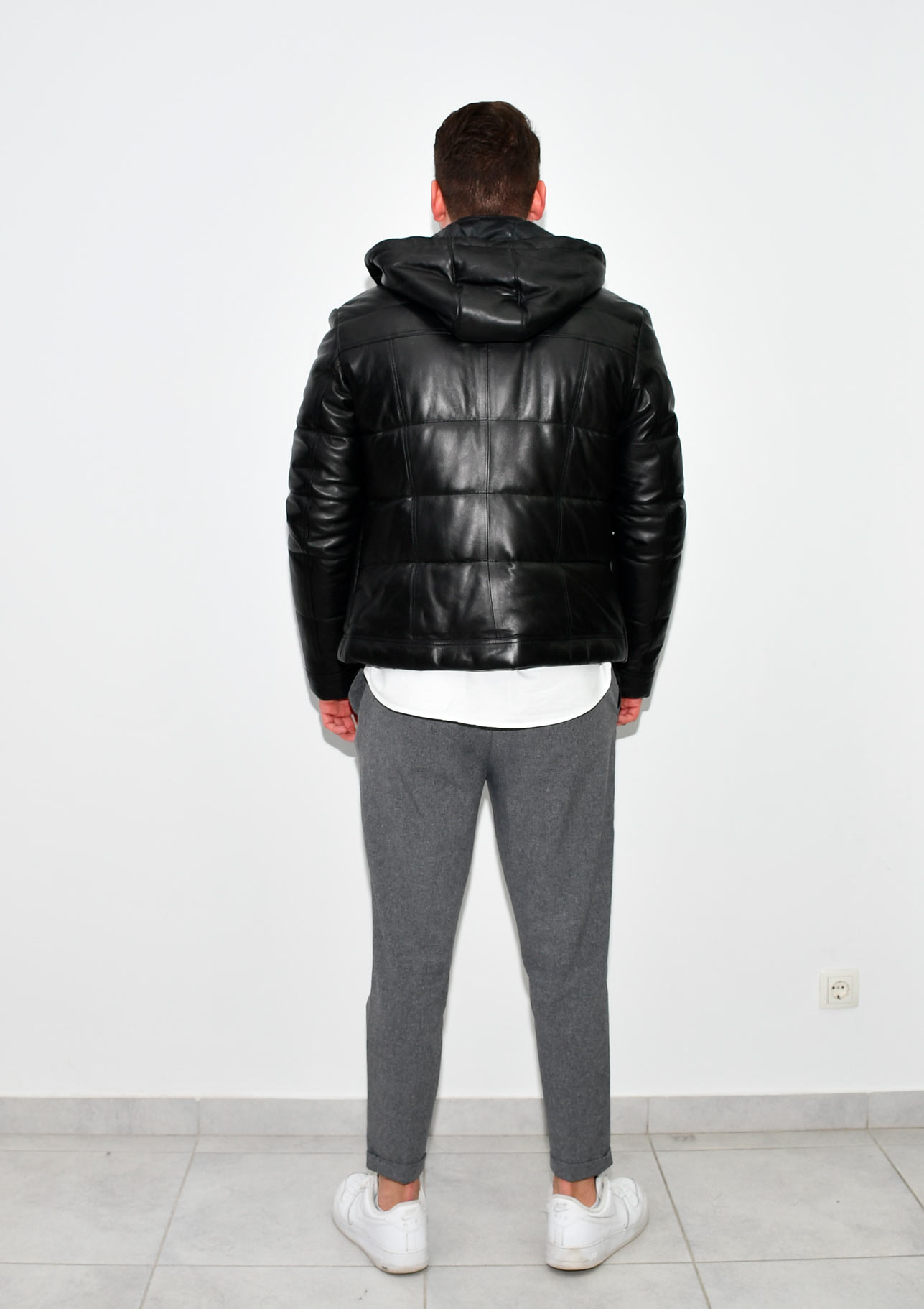 3 jacket Leather Black Capisone all size 280 e