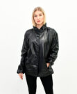 Женская кожаная куртка BLACK big size 914