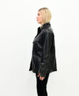 Женская кожаная куртка BLACK big size 914