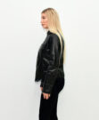 Женская кожаная куртка BLACK SLIM FIT KATI