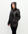 WOMEN'S LEATHER JACKET BROWN A 08