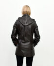 WOMEN'S LEATHER JACKET BROWN A 08