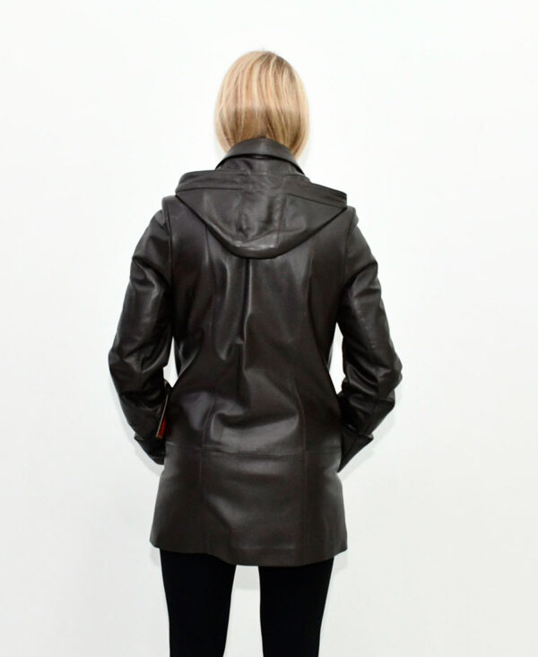 WOMEN’S LEATHER JACKET BROWN A 08