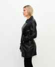 Женская кожаная куртка BLACK SLIM FIT AE 01