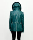 Женская кожаная куртка GREEN 3450