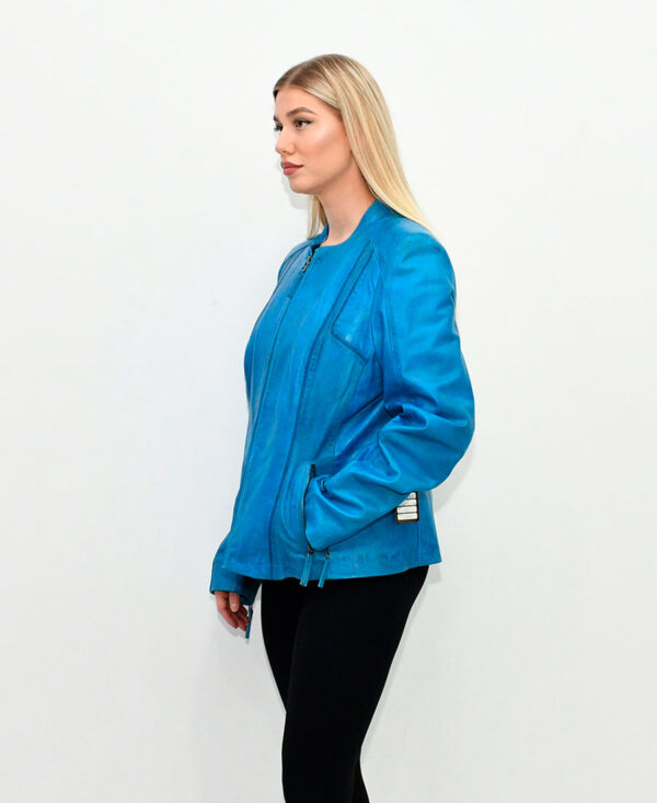 Женская кожаная куртка BLUE NIRITI