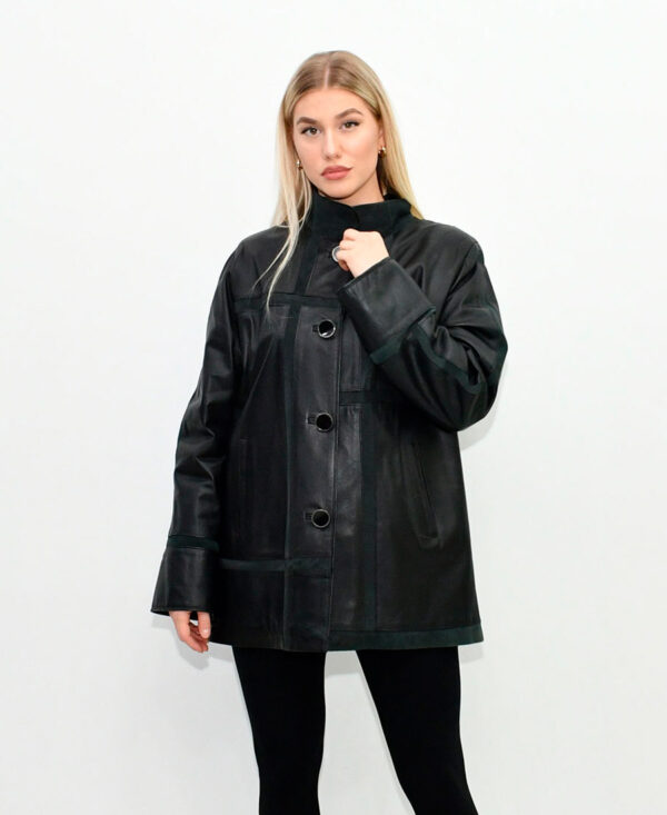 Женская кожаная куртка BLACK BZ 108