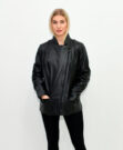 Женская кожаная куртка BLACK SLIM FIT KSK 01