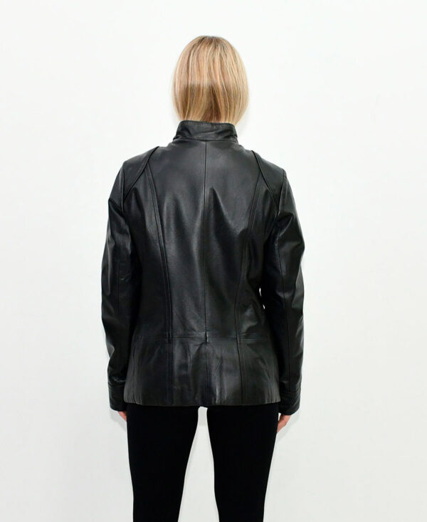 Женская кожаная куртка BLACK SLIM FIT KSK 01