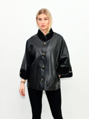 WOMEN’S LEATHER JACKET BLACK ANABELL