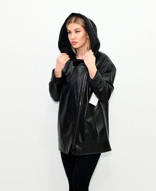 Женская кожаная куртка BLACK 3125