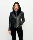 Женская кожаная куртка BLACK SLIM FIT 3082