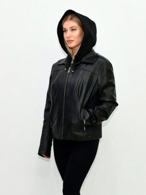 Женская кожаная куртка BLACK SLIM FIT 3098