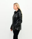 Женская кожаная куртка BLACK Ο33