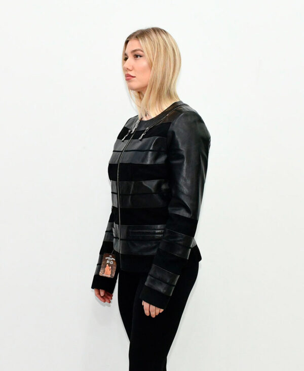 Женская кожаная куртка BLACK SLIM FIT 821