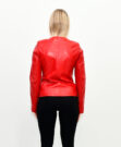 WOMEN'S LEATHER JACKET RED O5