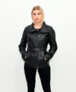 Женская кожаная куртка BLACK 8021