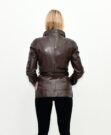 WOMEN'S LEATHER JACKET BROWN 8021