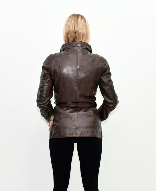 WOMEN’S LEATHER JACKET BROWN 8021