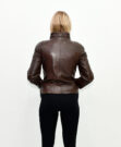 WOMEN'S LEATHER JACKET BROWN 8020