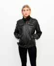 WOMEN'S LEATHER JACKET BROWN O8