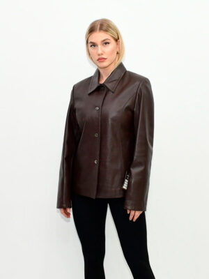WOMEN’S LEATHER JACKET BROWN 2648