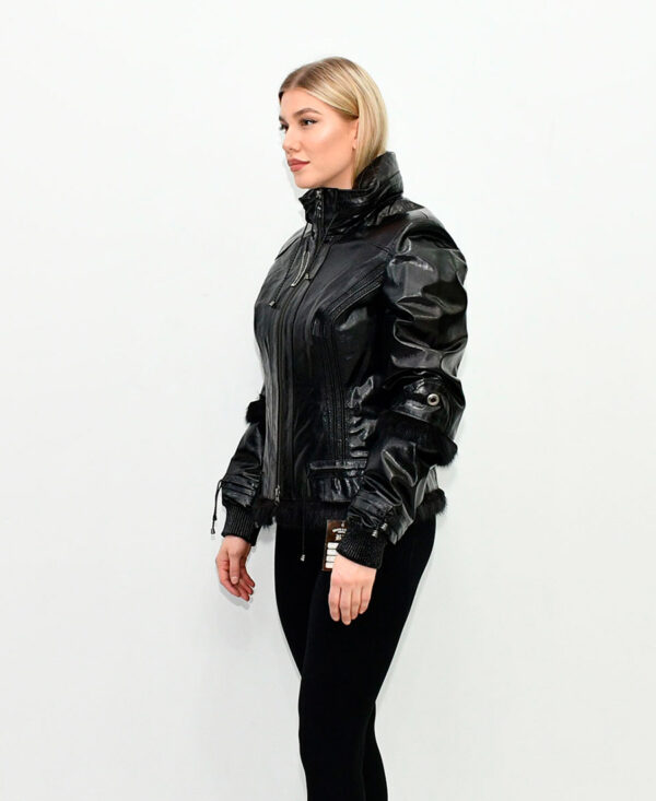 Женская кожаная куртка BLACK ΛΑΚΑΤΟ