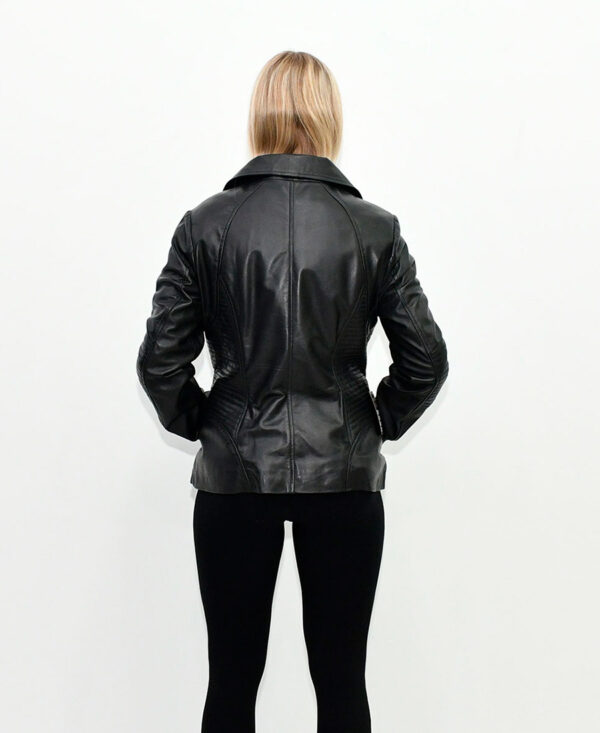 Женская кожаная куртка BLACK 5988